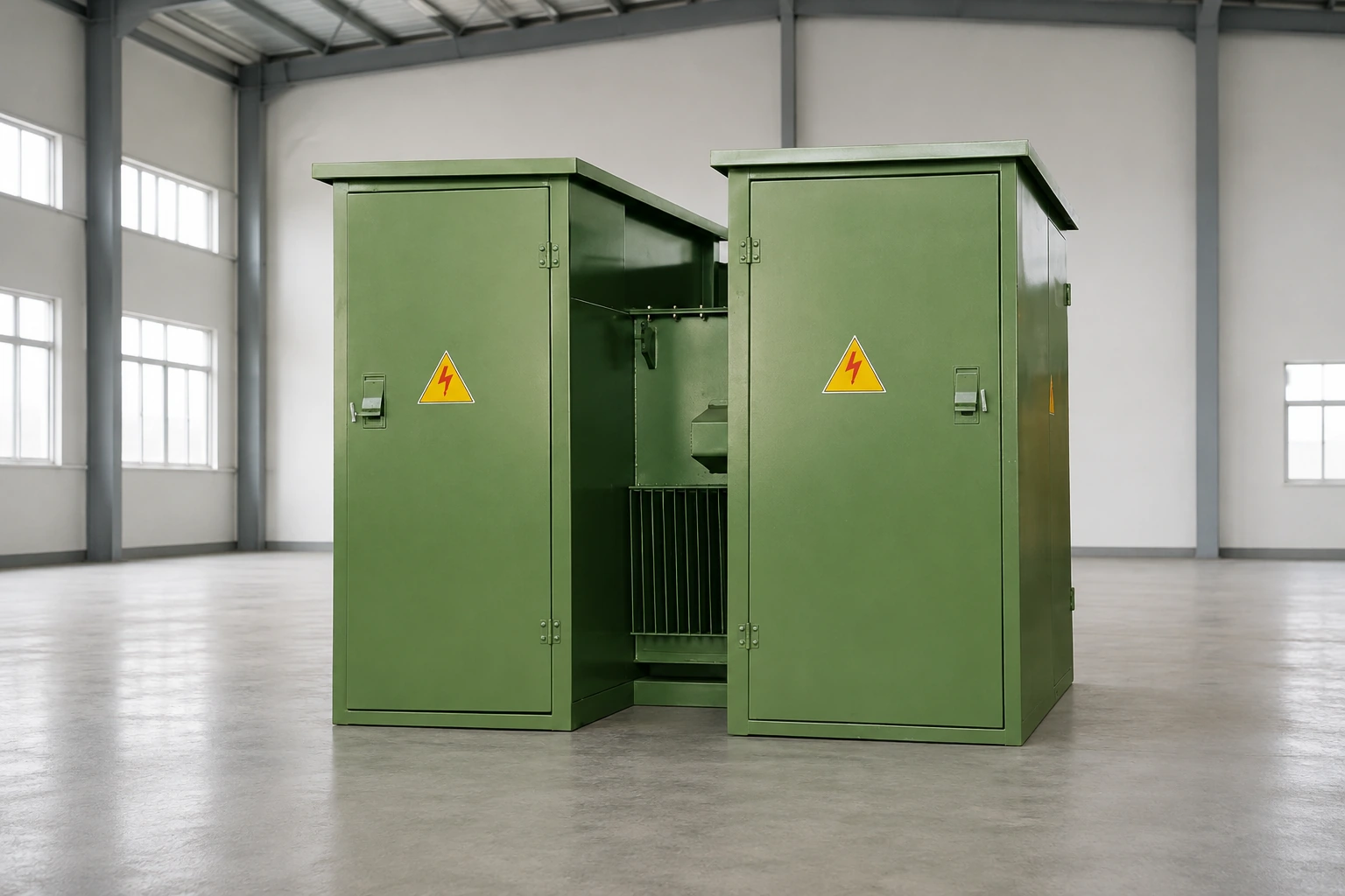 Dual-cabinet combined transformer reference-based visualization