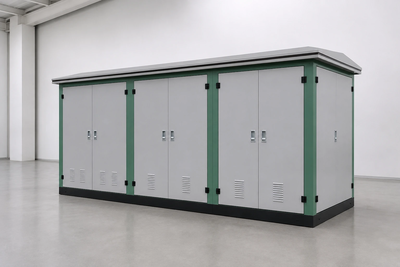 Three-compartment compact prefabricated substation