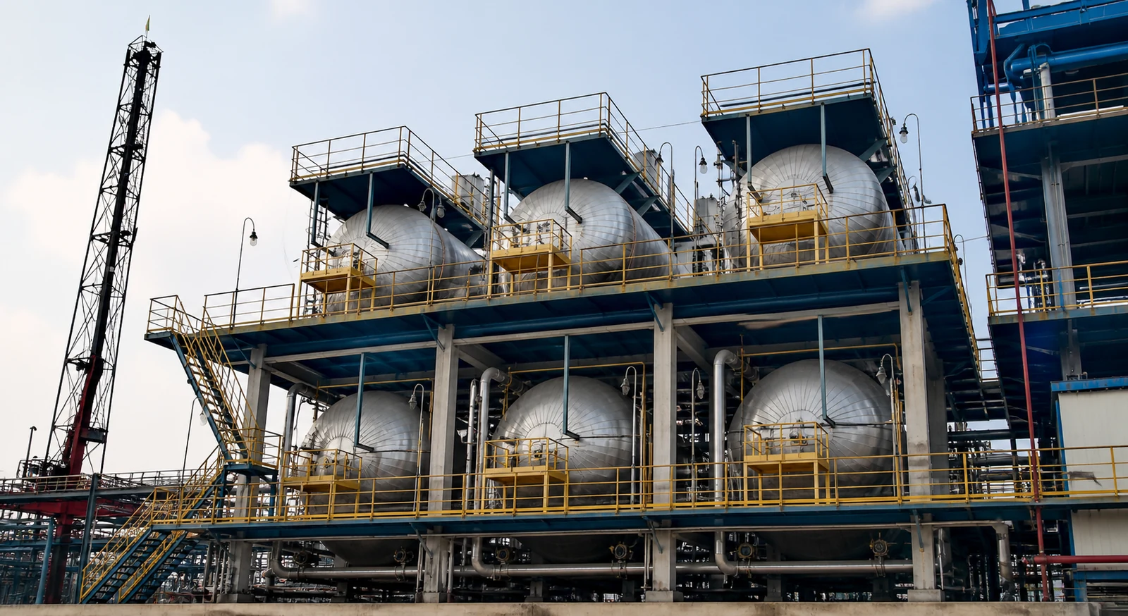 Комплектная шестисосудная установка обессоливания сырой нефти